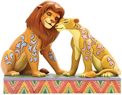 Enesco Disney Hagyományok által Jim Shore A Lion King Simba meg Nala Összebújva Figura, 5.12 Inch, Többszínű