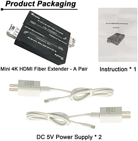 Hereta 4K HDMI Rost Extender a SFP Modul (LC Port) Mini Optikai Optikai Adó-vevő Át Egyetlen Mód, Optikai Tömörítetlen Nincs