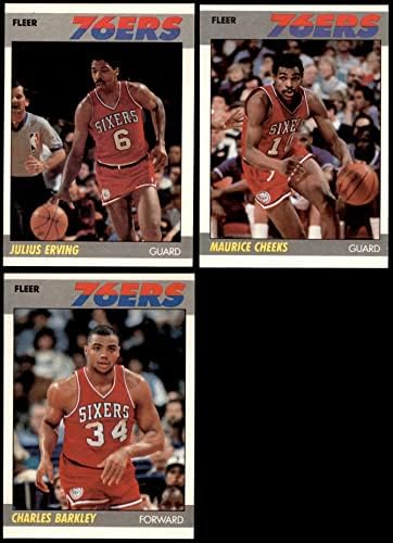 1987-88 Fleer Philadelphia 76ers Szinte Teljes Csapat készen áll Philadelphia 76ers (Set) NM/MT 76ers