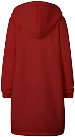 Hosszú Pulóvereket Női Zip Kapucnis Hosszú Fleece jacket Női Kabát Női Divat, Pulcsik & Melegítőfelső