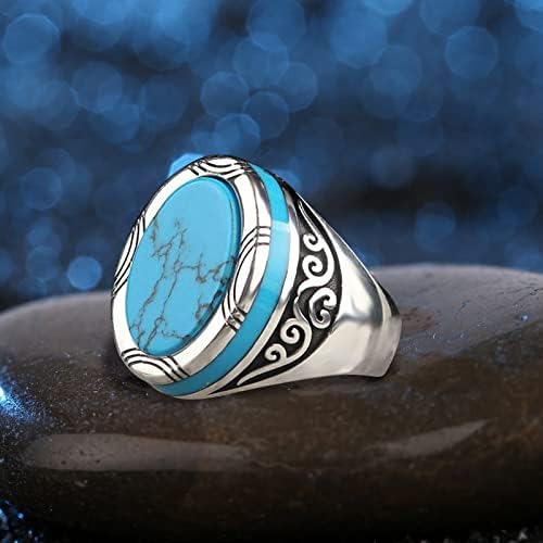 Eljegyzési Gyűrűk Női Divat Klasszikus Punk Gyűrű Női Drágakő Türkiz Esküvői Gyűrű, Ékszerek, Ajándékok Megfelelő Gyűrűk