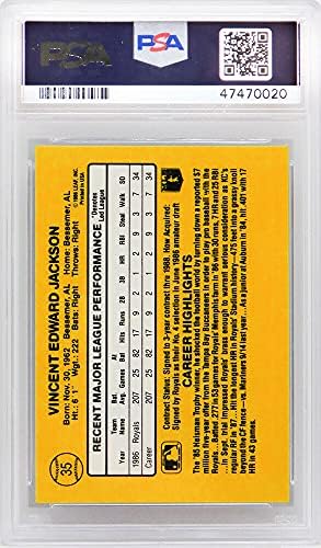 Bo Jackson (Kansas City Royals) 1987 Donruss Baseball 35 RC Névleges Újonc Kártya - PSA 10 GEM MENTA (Új Címke)