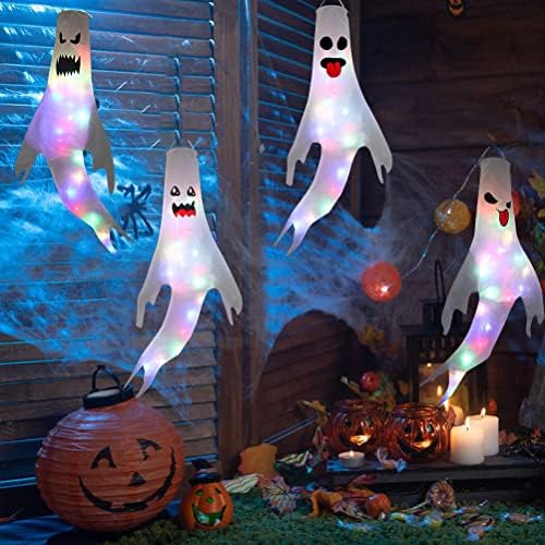 Halloween Szellem Windsocks a LED világít Lóg Szellem Halloween Dekoráció Fél Udvar Dekoráció