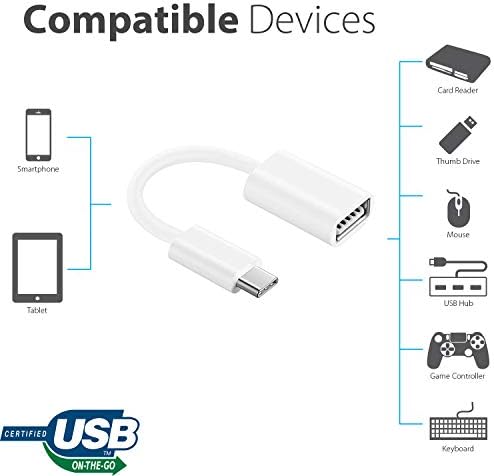 Nagy-E OTG USB-C 3.0 Adapter (2 Csomag) Kompatibilis a Samsung Galaxy S20 Plus Multi használható Funkciók, mint Például a