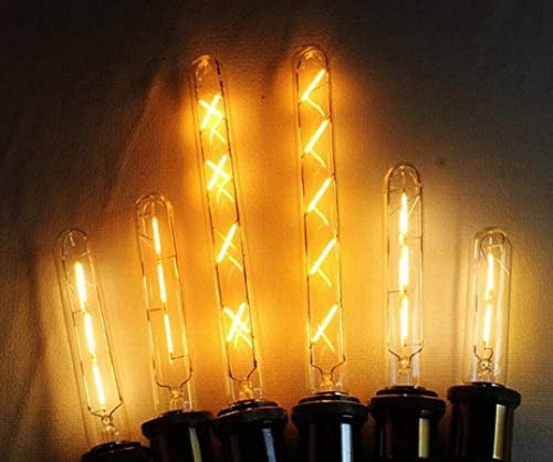 T300 LED Izzó Vintage Edison LED Izzó T10 T300 5W LED Cső Izzók Hosszú Cső Fény,E26 Közepes Bázis,Átlátszó Üveg,Meleg Fehér