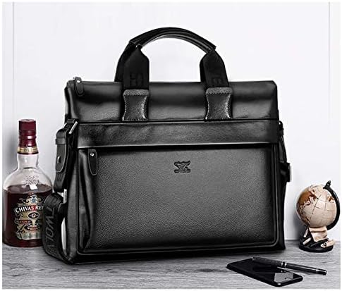 Férfi bőr messenger bag-vastag, 15 hüvelykes laptop táska