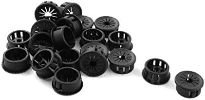 X-mosás ragályos 20 Db 22mm Szigetelés Fekete Műanyag Kábel Cső Snap Persely Hám(Imbracatura per tubo egy scatto egy scatto