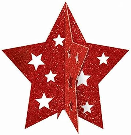 Hazafias Csillag Mini 3-D Asztaldíszek, 5, 3 Db