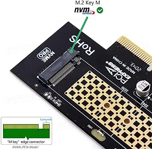 A [Single fedélzeti Számítógép Tartozékok] M. 2 NVMe SSD NGFF, hogy PCIE X4 adapter M Gombot interfész kártya Támogatja a
