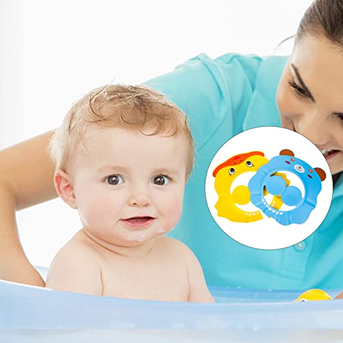 Toddmomy Sampon Haver 2db Baby Shower Caps Medve Kacsa Alakú Fürdés Sapka Állítható Zuhany Kap Gyerekek, Csecsemők Védelme