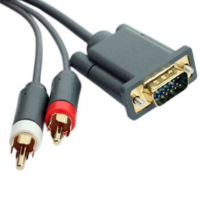 Importer520 Aranyozott 6ft Prémium VGA Kábel w/ Digitális Optikai Audio Port a Microsoft Xbox 360 TV berendezés PC HDTV