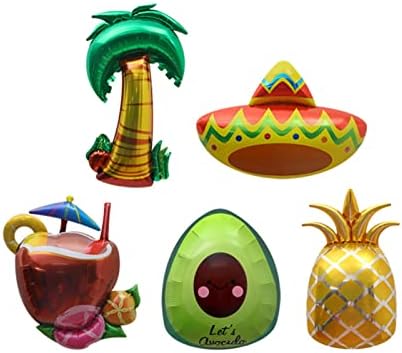 LXZColden Hawaii Lufis Mexikói Léggömb Luau Strand Kellékek Kit Fiesta Taco Fél Aloha Parti Dekoráció