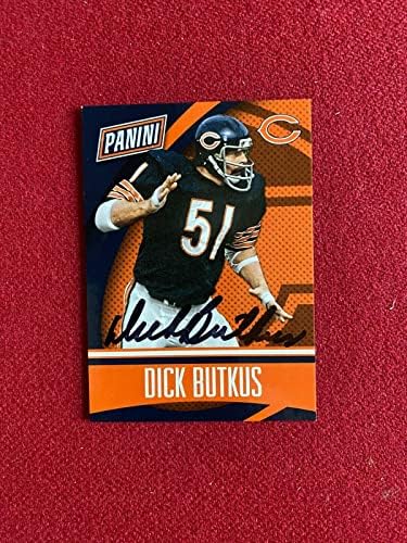 2015, Dick Butkus, Dedikált (SZÖVETSÉG) PANINI Trading Card (Vintage) Medve - Dedikált NFL Labdarúgó-Kártyák