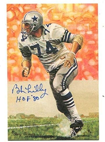 Bob Lilly Aláírt gólvonalon, Art-Kártya mlcsz-nek Dedikált w/HOF Cowboyok 44822 - Dedikált NFL Labdarúgó-Kártyák
