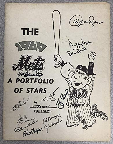 1969-ben york Mets Stark Napi Hírek Portfolió Csillagok Autogramot Baseball 31-Szigma SZÖVETSÉG - Dedikált Baseball