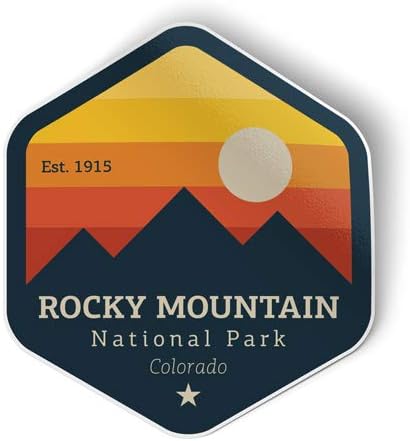 Squiddy Rocky Mountain Nemzeti Park, Colorado - Vinyl Matrica, Autó, Laptop, Notebook (5 Magas)
