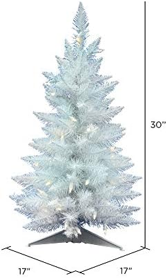 Vickerman 30 Szikrázó Fehér Fenyő Ceruza Mesterséges Karácsonyfa, Meleg Fehér Fény - Mű Lucfenyő Karácsonyfa - Szezonális
