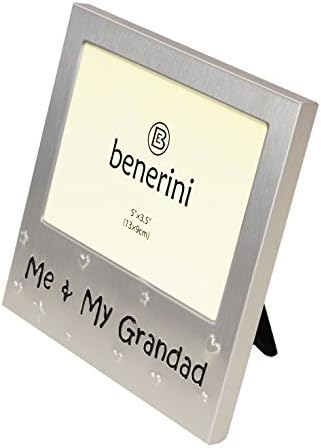 benerini Nekem & A Nagyapa ' - Fotó Képkeret Ajándék - 5 x 3,5 - Alumínium Ezüst Színű Ajándék számára
