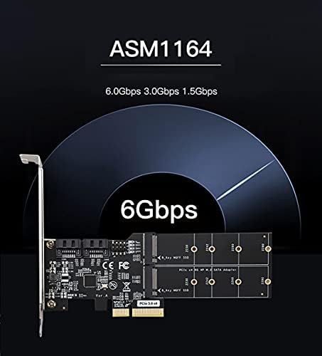 ULANSeN 4in1 Kettős M. 2 NGFF (B Gomb) SSD+ Dual SATAIII 6G SSD/HDD PCI-Express 4X Átalakító Adapter Alacsony Profilú Tartó