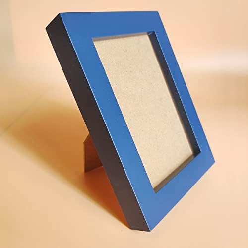 KELE MODELL 3.5x5 Képkeretek Kék Tömör Fa Keret, Műanyag Panel (Film el kell Távolítani) . Asztalra vagy Falra.Első Ablak