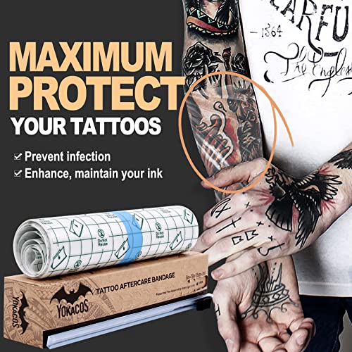 Tetoválás Utáni Kötést Roll, Tetováló Festék Pakolás Csúszó Vágás 6x2.2 Udvaron, A Második Bőr Bőrgyógyászaton, Pajzs Védelem