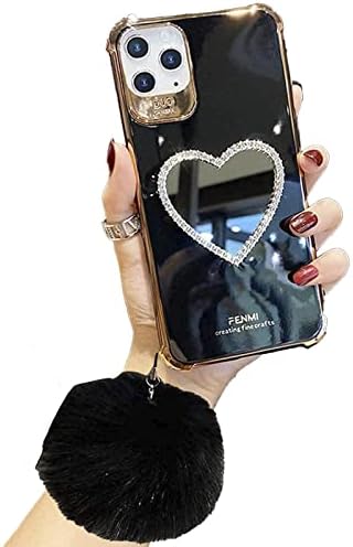 Anloes Smink Tükör Telefon Esetében Luxus Ékszereik, Szív Alakú Keret Ügy, Lányos Aranyos Bling Ragyogó Védő tok iPhone (Világos