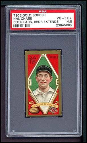1911 T205 KÉT Hal Chase New York Yankees (Baseball Kártya) (Mindkét Fül Show - Gyémánt Keret Kiterjed az Alábbi Váll - 2