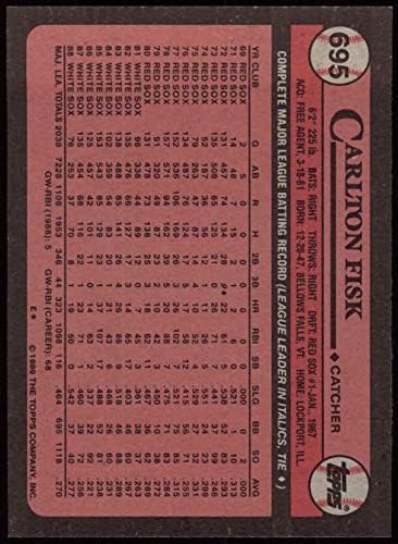 1989 Topps 695 Carlton Fisk Chicago White Sox (Baseball Kártya) NM/MT White Sox
