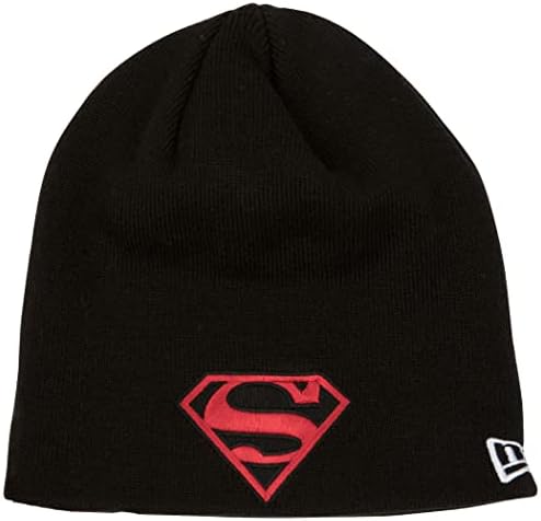 Új Korszak Klasszikus Superman Logo Beanie Kötött Fekete