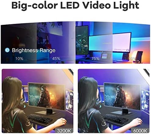 LEPSJGC Szabályozható LED Video lámpa Panel EU Plug Töltelék Fény Tricolor Fényképészeti Világítás (Szín : D, Méret : 0,5
