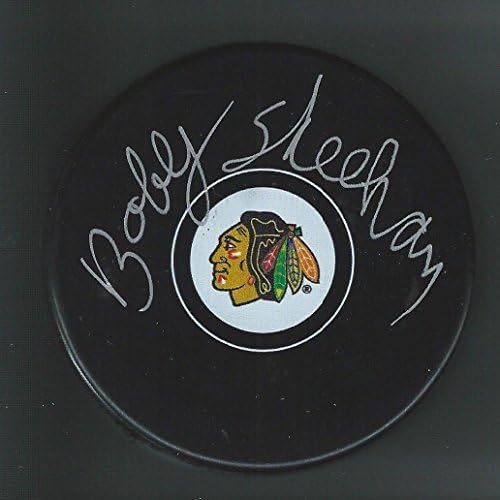 Bobby Sheehan Aláírt Chicago Blackhawks Puck - Dedikált NHL Korong