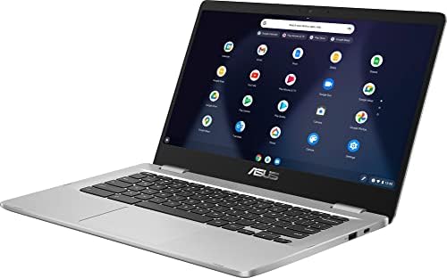 2022 Prémium ASUS Vékony Fény Chromebook Laptop, 14 FHD Nano-Edge Kijelző, Intel Celeron N3350 (Max 2,4 GHz-es), 4 GB RAM,
