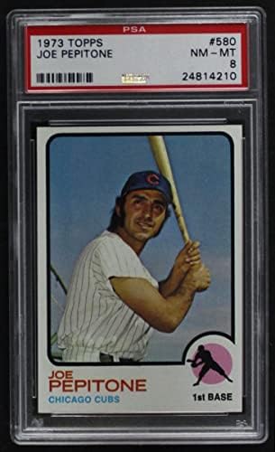 1973 Topps 580 Joe Pepitone Chicago Cubs (Baseball Kártya) PSA a PSA 8.00 Cubs
