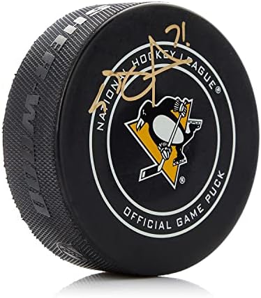 Evgeni Malkin Pittsburgh Penguins Aláírt Hivatalos Játék Modell Jégkorong - Dedikált NHL Korong