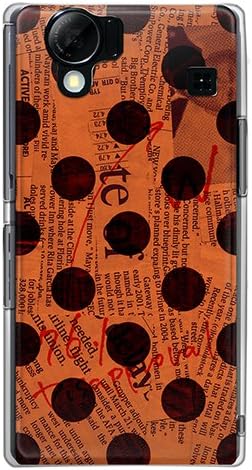 CaseMarket SoftBank AQUOS Phone (102SH) Polikarbonát Egyértelmű Nehéz Ügy [ Újság Dot - Orange ]