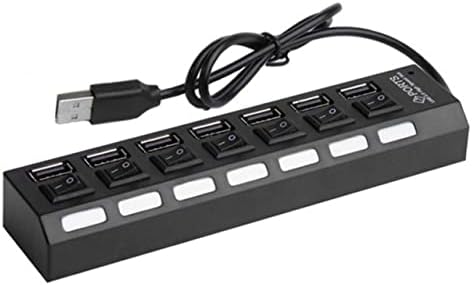 Mobestech Splitter Elosztó USB Töltő Hub 3pcs On/Off Fekete Laptop Adapter Hálózati Multi Hub Töltő Magas USB -Port Switch