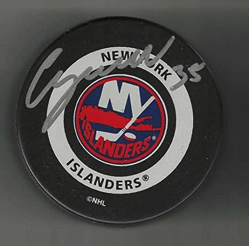 Chris Osgood Aláírt New York Islanders Hivatalos Játék Puck - Dedikált NHL Korong