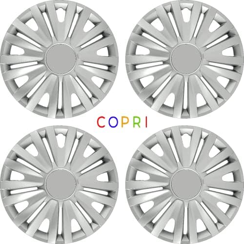 Copri Készlet 4 Kerék Fedezze 14 Coll Ezüst Dísztárcsa Snap-On Illik Mitsubishi