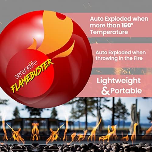 SereneLife Flamebuster a Konzol, Könnyű, Hordozható Automatikus Tűz Labda Tűzoltó & Első Figyelmeztető HOME2PRO Újratölthető