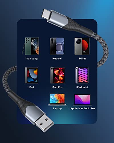 XUDUO USB-C-Lightning Kábel 3FT 2Pack Csomag USB-C-USB Kábel 6FT 2Pack