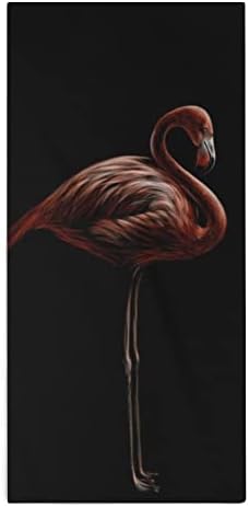 Rózsaszín Flamingó a Sötét kéztörlő Arc, Test Törlőruhát Puha Törülköző, Aranyos Nyomtatott Fürdőszoba, Konyha Hotel Mindennapi
