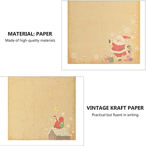 NUOBESTY Pergamen Papír Letter Papír 60Pcs Karácsonyi Vintage Kraft Papír Retro Írásban, Papír, Antik Kinézetű Papírokat