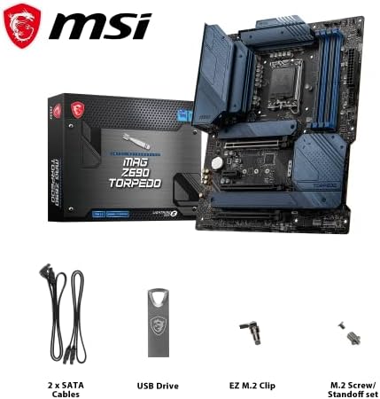 MSI MAG Z690 Torpedó Játék Alaplap, ATX - Intel Core 12 Generációs Processzorok, LGA 1700-16 Duett Vasúti VRM-70A, DDR5 Memória