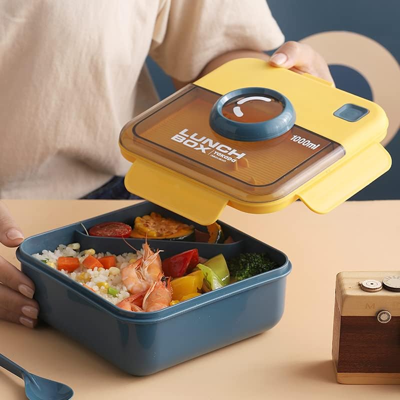 SAZAO Ebédet Felnőtt bento Box, 1100ml Bento Ebédet a Gyerekek, mind a Felnőttek, szivárgásmentes 2 Rekeszes Ebéd Tartály