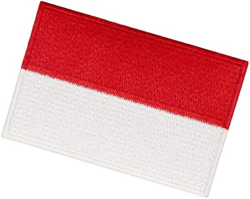 EmbTao Indonézia Zászló Javítás Hímzett Nemzeti Morál Applied Vasalót Varrni Indonéz Jelkép