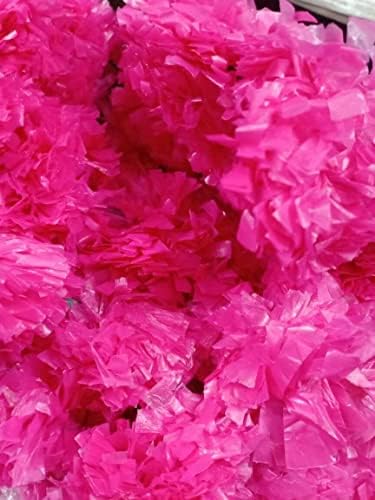 BishtHub művirágok Marigold Füzér a Diwali Dekoráció, Fali Dekor, 5 láb Hosszú - Csomag 10