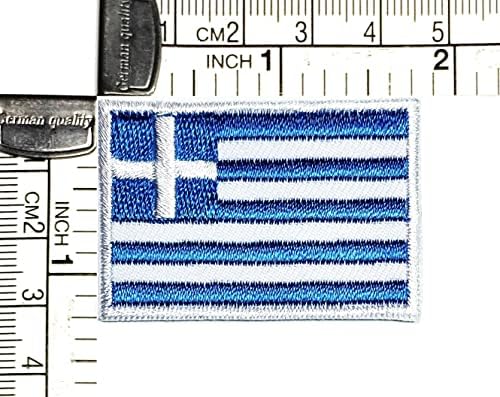 Kleenplus 1.2X1.7 INCH. Görögország Zászló Javítás Zászló Jelkép Jelmez Egységes Katonai Taktikai Hímzett Applied Foltok