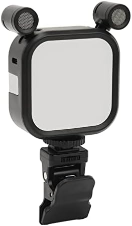 RGB RGB Video Fény, Fényerő Dupla Sztereó Mikrofon Töltse Lámpa, 2000mAh Hordozható Kamera, Fény, Élő Streaming, videokonferencia