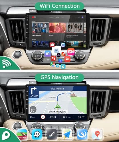 Android Autó Sztereó Toyota RAV4 2013-2019 az Apple Carplay, Rimoody 10.1 Hüvelykes érintőképernyő autórádió GPS Navigáció