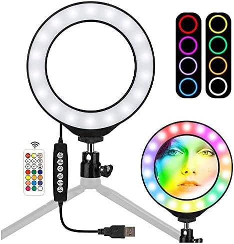 Vlog Essentials 10 Hüvelykes Színes RGB LED Gyűrű Fény-360° - os Elforgatás a Telefon Bölcső Távoli Állvány